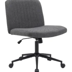 CLP Bureaustoel Kingman zwart Frame - Stof - donkergrijs
