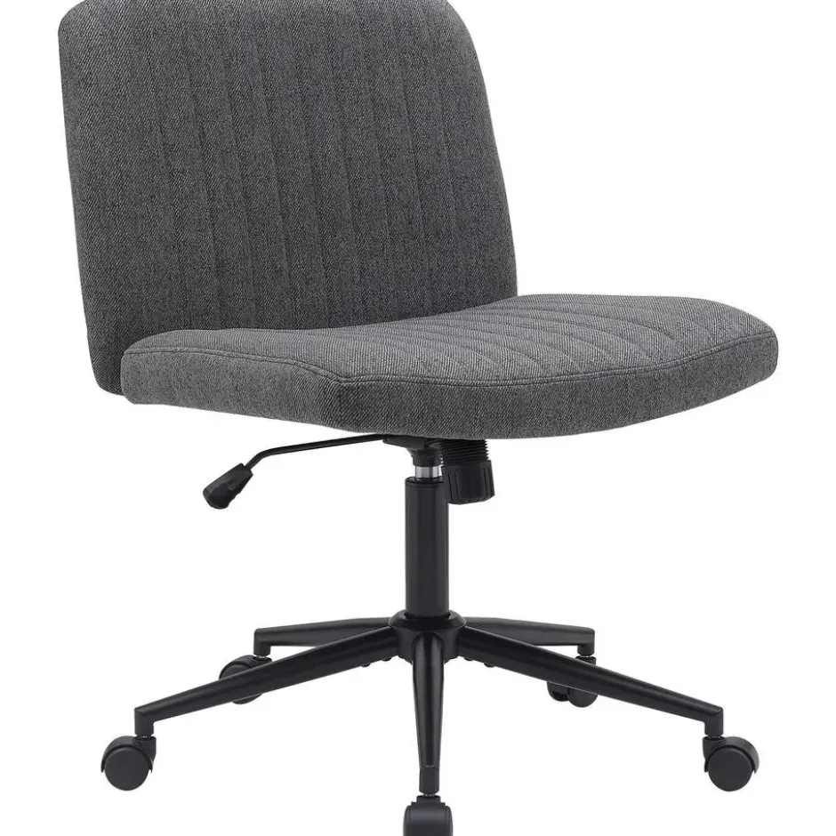 CLP Bureaustoel Kingman zwart Frame - Stof - donkergrijs