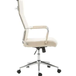 CLP Bureaustoel Kolumbus chroom Frame - Stof - creme