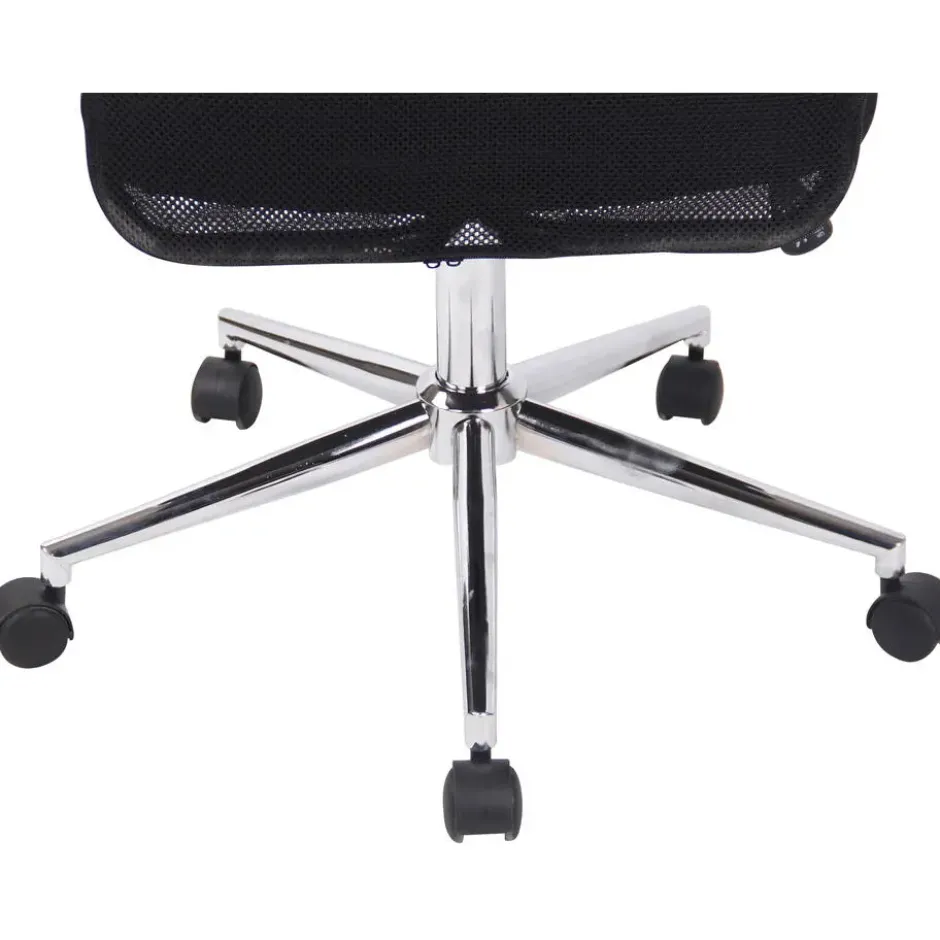 CLP Bureaustoel Korba chroom Frame - Microfiber - zwart