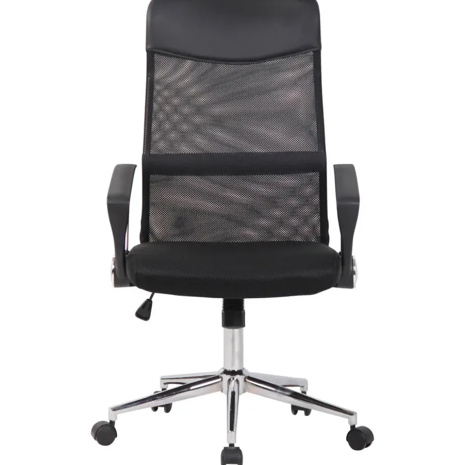 CLP Bureaustoel Korba chroom Frame - Microfiber - zwart