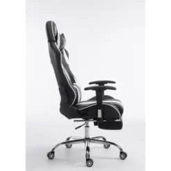 CLP Bureaustoel Limit zwart Frame - Kunstleer - zwart/wit
