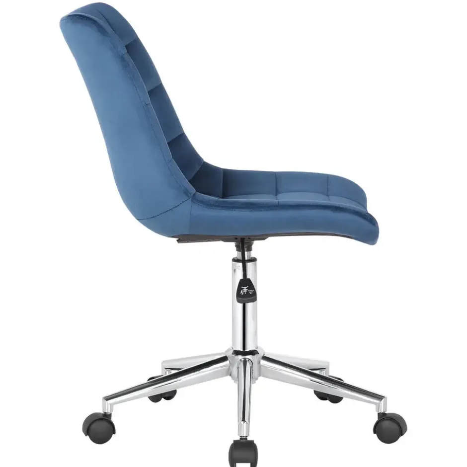 CLP Bureaustoel Medford Fluweel - blauw