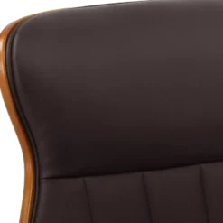 CLP Bureaustoel Melilla chroom Frame - Kunstleer - walnoot/bruin