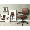 CLP Bureaustoel Natrona zwart Frame - Kunstleer - cognac