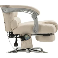 CLP Bureaustoel Pacific chroom Frame - Stof - creme