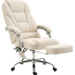 CLP Bureaustoel Pacific chroom Frame - Stof - creme