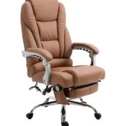 CLP Bureaustoel Pacific chroom Frame - Kunstleer - licht bruin