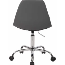 CLP Bureaustoel Reims chroom Frame - Kunstleer - grijs