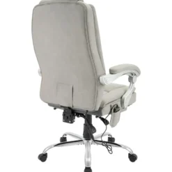 CLP Bureaustoel Rubia chroom Frame - Kunstleer - grijs
