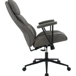 CLP Bureaustoel Siddar zwart Frame - Kunstleer - antiek/grijs
