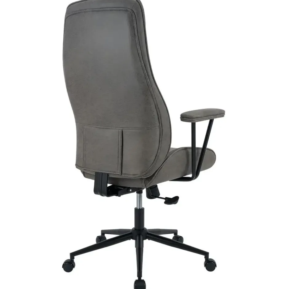 CLP Bureaustoel Siddar zwart Frame - Kunstleer - antiek/grijs