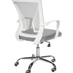 CLP Bureaustoel Tracy chroom Frame - Microfiber - licht grijs