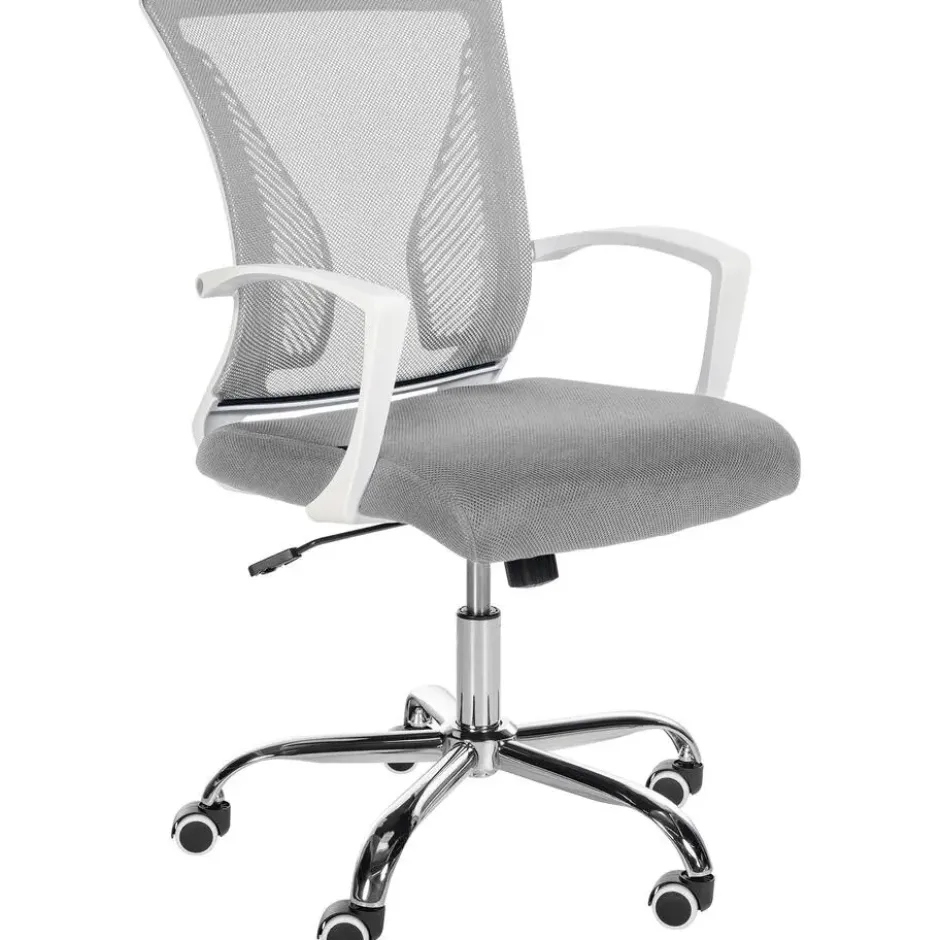 CLP Bureaustoel Tracy chroom Frame - Microfiber - licht grijs