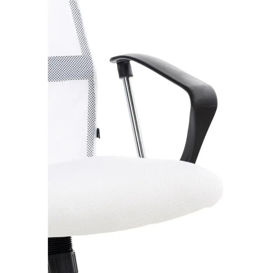 CLP Bureaustoel Washington chroom Frame - Kunstleer - wit
