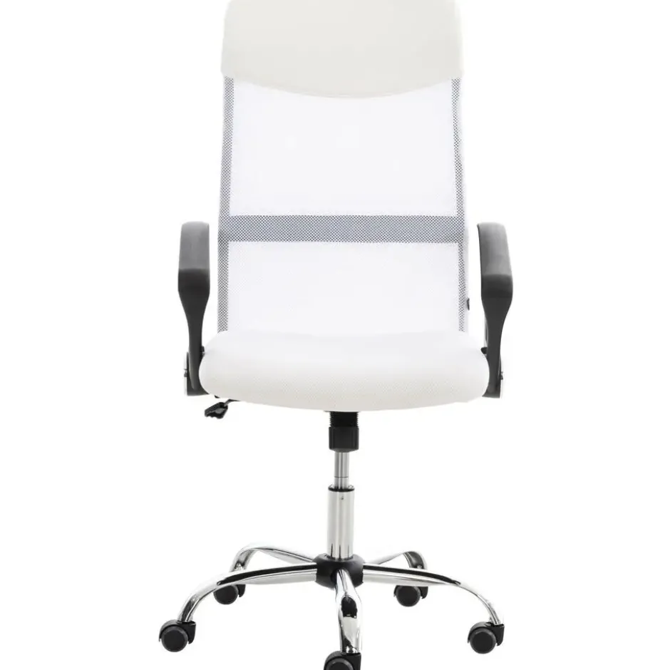 CLP Bureaustoel Washington chroom Frame - Kunstleer - wit