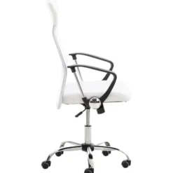 CLP Bureaustoel Washington chroom Frame - Kunstleer - wit