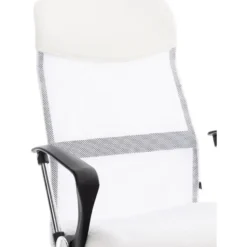 CLP Bureaustoel Washington chroom Frame - Kunstleer - wit
