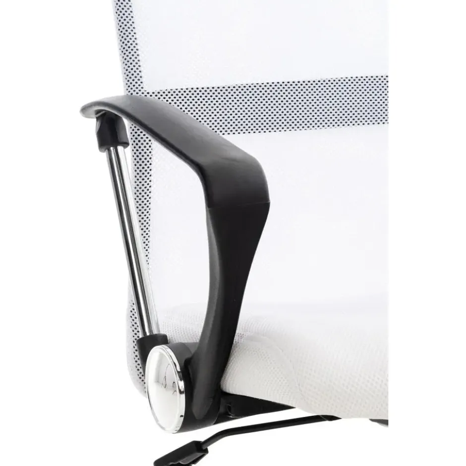 CLP Bureaustoel Washington chroom Frame - Kunstleer - wit