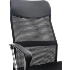 CLP Bureaustoel Washington chroom Frame - Kunstleer - zwart