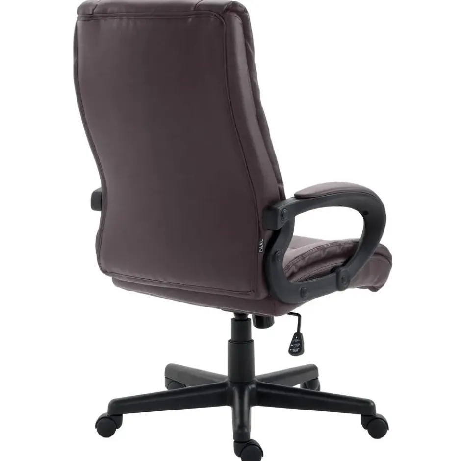 CLP Bureaustoel XL Sparta zwart Frame - Kunstleer - bruin