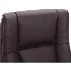 CLP Bureaustoel XL Sparta zwart Frame - Kunstleer - bruin