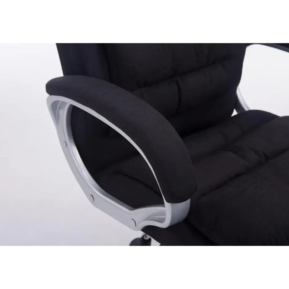 CLP Bureaustoel XXL Vancouver chroom Frame - Stof - zwart