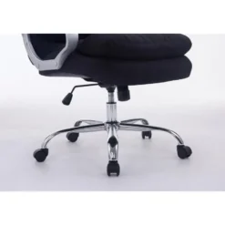 CLP Bureaustoel XXL Vancouver chroom Frame - Stof - zwart