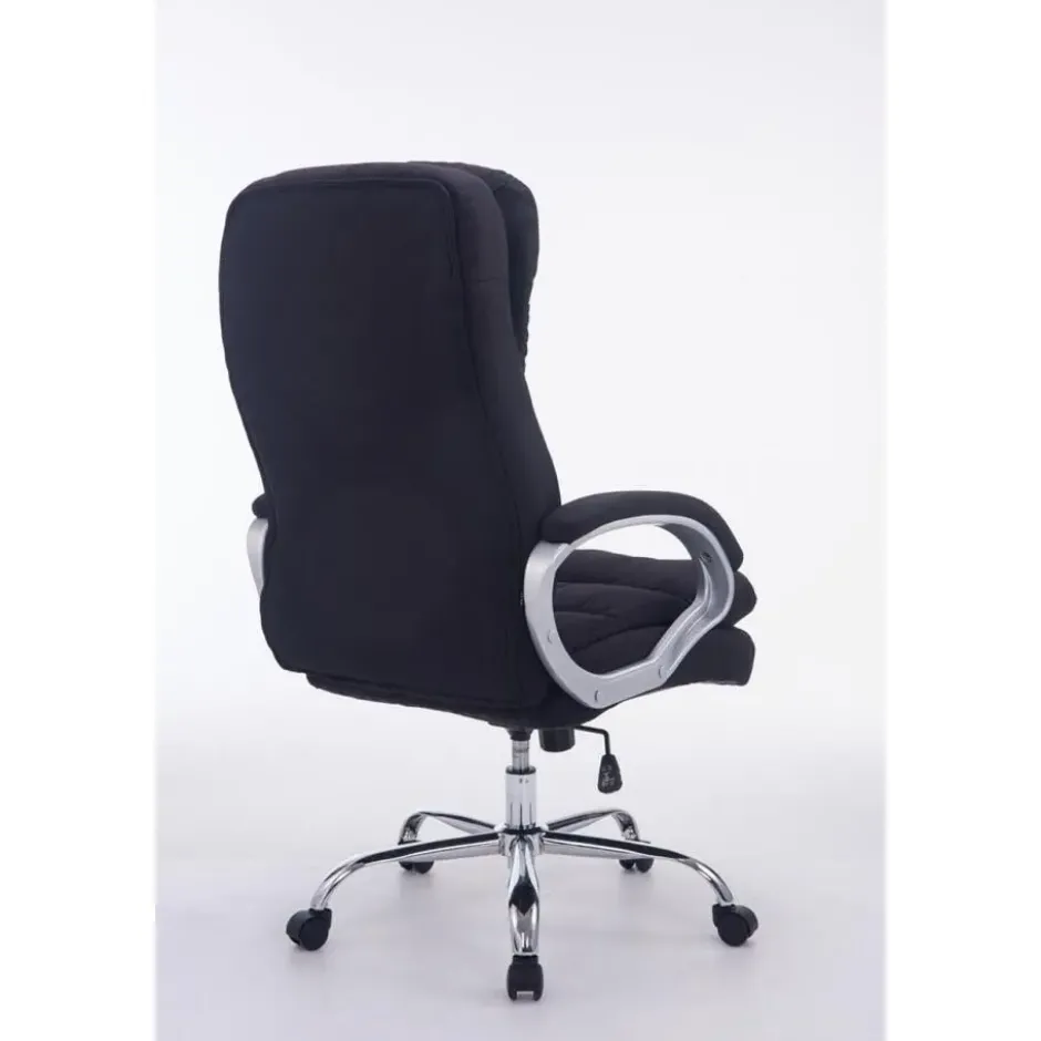 CLP Bureaustoel XXL Vancouver chroom Frame - Stof - zwart