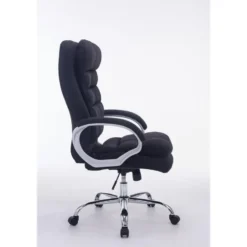 CLP Bureaustoel XXL Vancouver chroom Frame - Stof - zwart