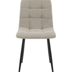 CLP Eetkamerstoel Antibes zwart Frame - Stof - taupe