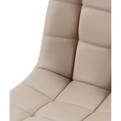 CLP Eetkamerstoel Antibes zwart Frame - Kunstleer - taupe