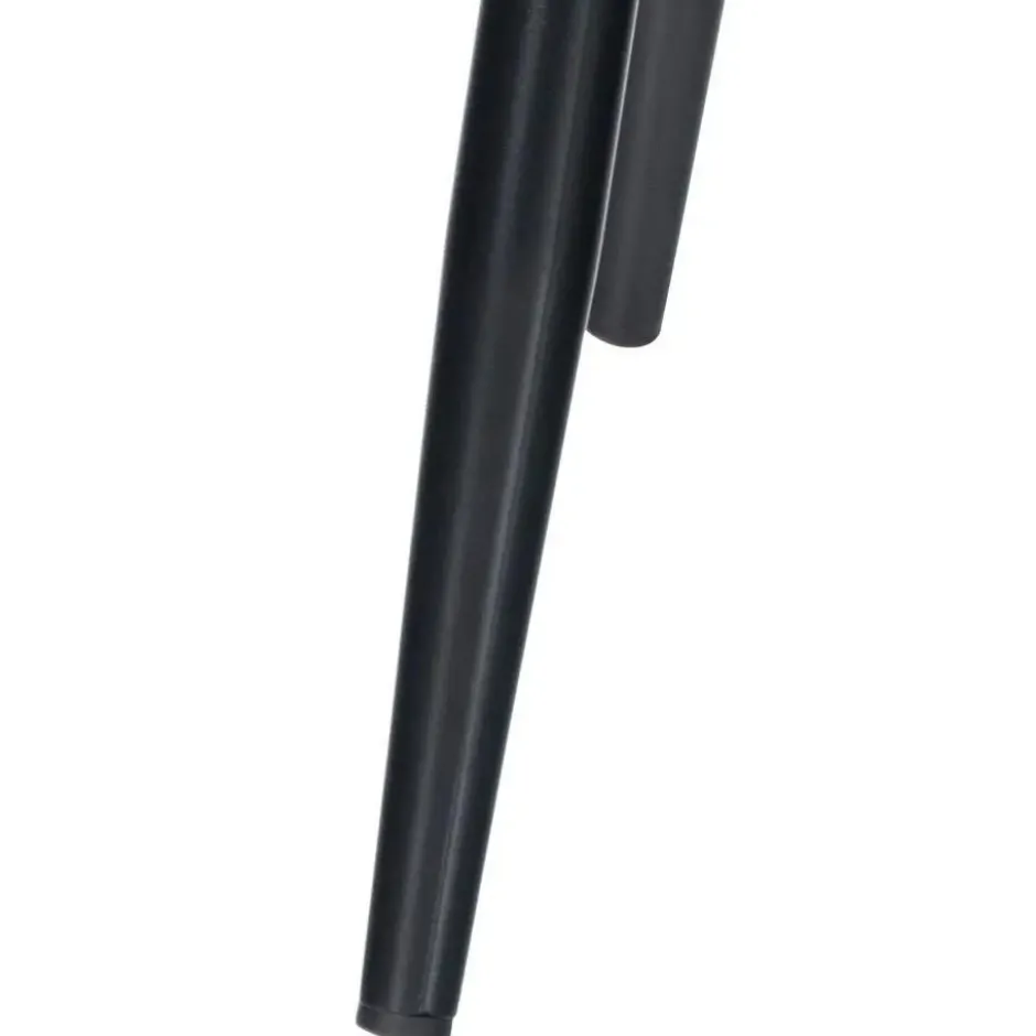 CLP Eetkamerstoel Antibes zwart Frame - Fluweel - blauw