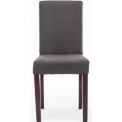 CLP Eetkamerstoel Ina cappuccino Frame - Stof - donkergrijs