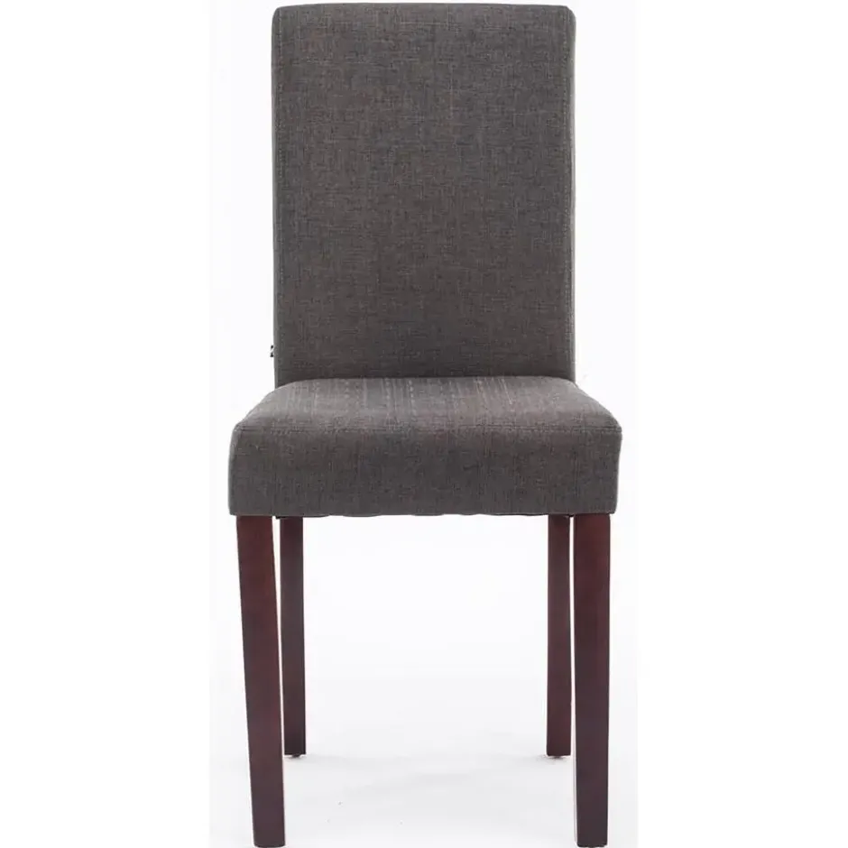 CLP Eetkamerstoel Ina cappuccino Frame - Stof - donkergrijs