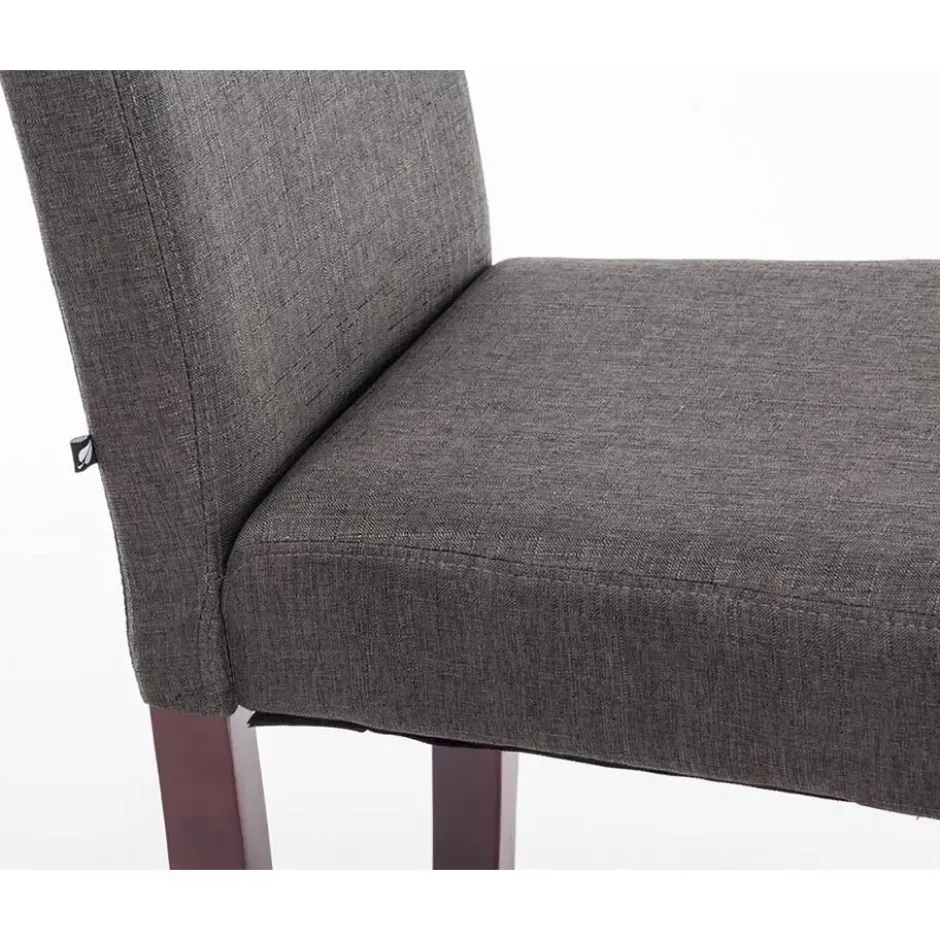 CLP Eetkamerstoel Ina cappuccino Frame - Stof - donkergrijs