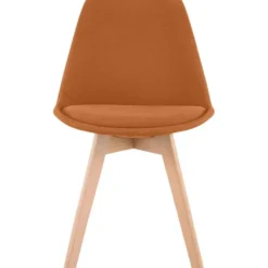 CLP Eetkamerstoel Linares natura Frame - Stof - oranje