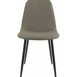 CLP Eetkamerstoel Maryam zwart Frame - Stof - taupe