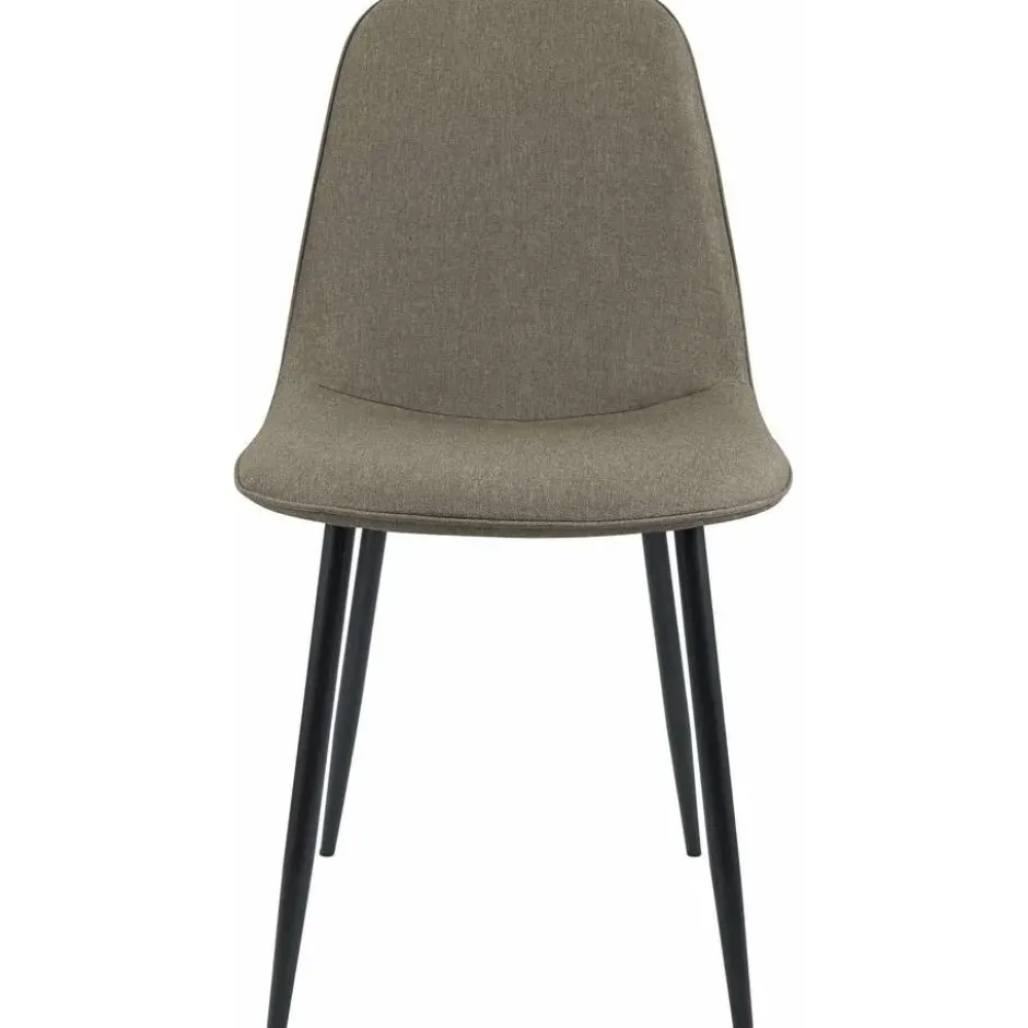 CLP Eetkamerstoel Maryam zwart Frame - Stof - taupe