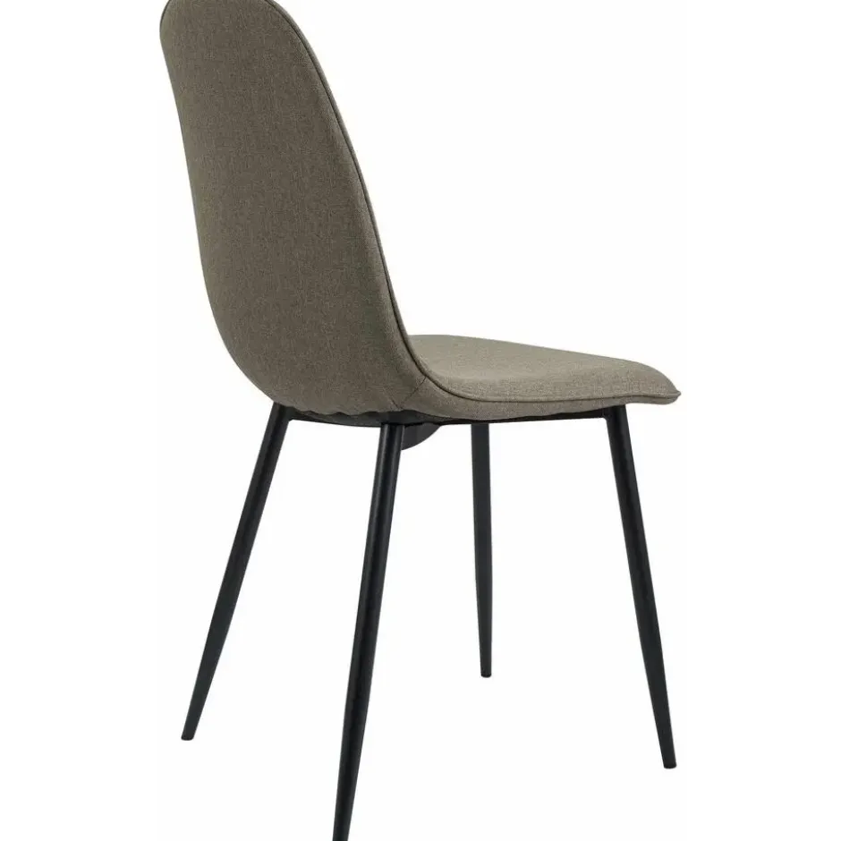 CLP Eetkamerstoel Maryam zwart Frame - Stof - taupe