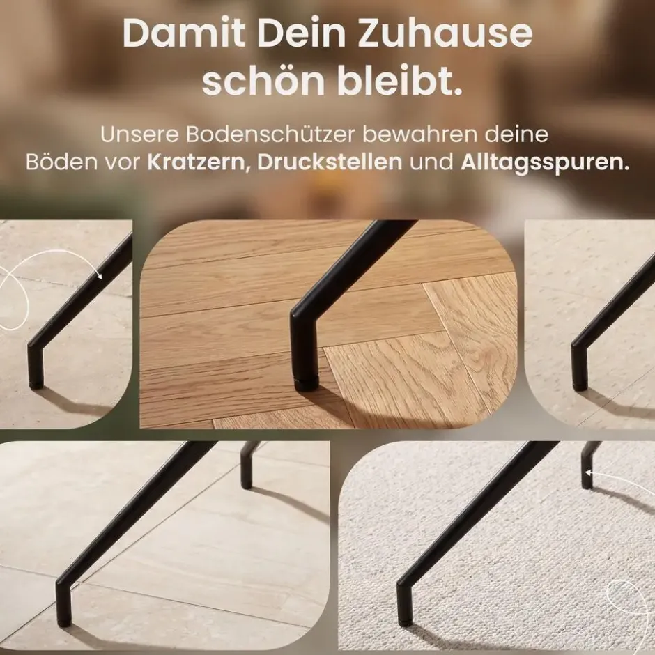 CLP Eetkamerstoel Merlinda zwart Frame - Stof - taupe