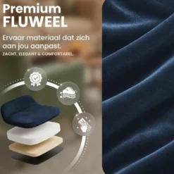 CLP Eetkamerstoel Tilde Fluweel - blauw