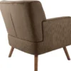 CLP Fauteuil Kioni bruin Frame - Ribstof - donkerbruin
