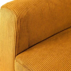 CLP Fauteuil Kioni bruin Frame - Ribstof - oranje