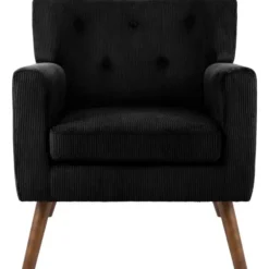 CLP Fauteuil Kioni bruin Frame - Ribstof - zwart