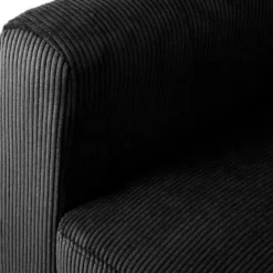 CLP Fauteuil Kioni bruin Frame - Ribstof - zwart