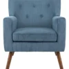 CLP Fauteuil Kioni bruin Frame - Ribstof - blauw