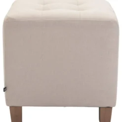 CLP Hocker Pharao antiek licht Frame - Stof - creme