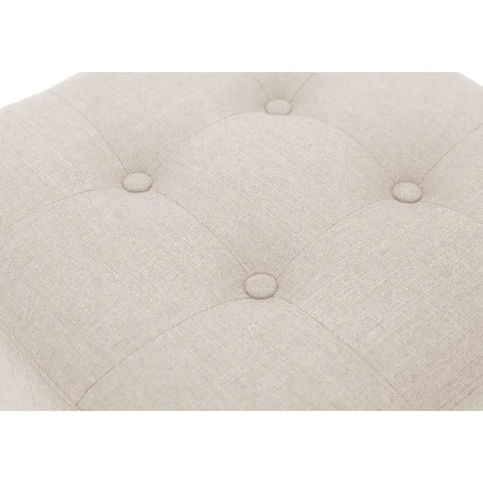 CLP Hocker Pharao antiek licht Frame - Stof - creme