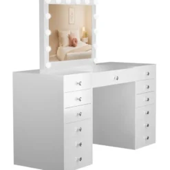 CLP Kaptafel Attalla wit Frame - Hout - wit